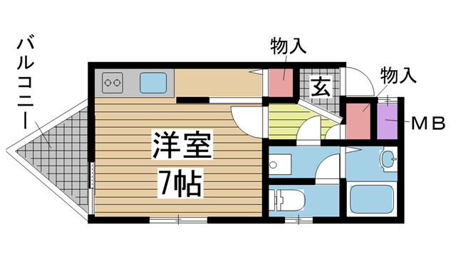 神戸市東灘区御影中町(阪神本線御影駅)のマンション賃貸物件 間取画像