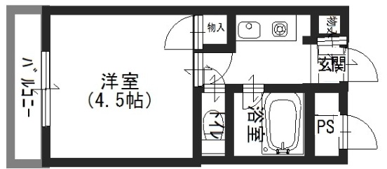神戸市東灘区魚崎南町(阪神本線魚崎駅)のマンション賃貸物件 間取画像