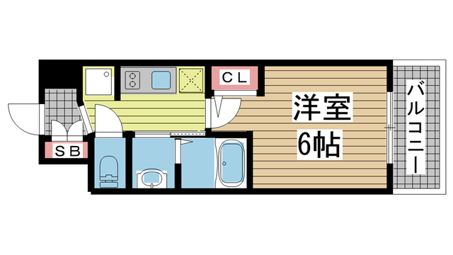 神戸市中央区宮本通(阪急神戸線春日野道駅)のマンション賃貸物件 間取画像