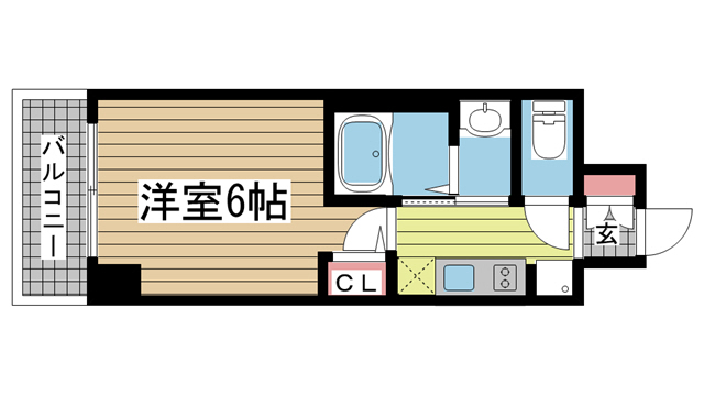 神戸市中央区下山手通(JR東海道本線(近畿)神戸駅)のマンション賃貸物件 間取画像
