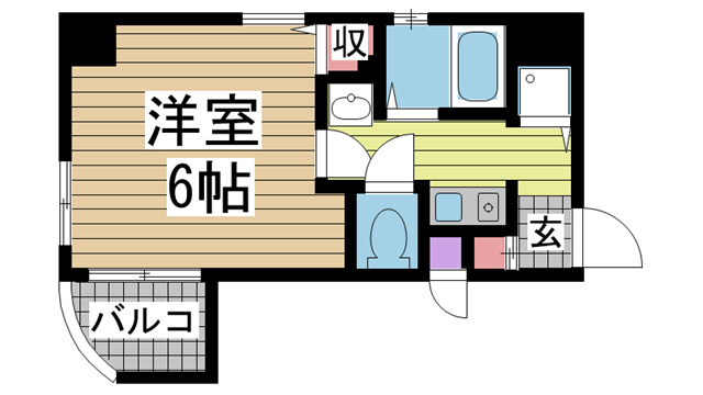 神戸市中央区下山手通(JR東海道本線(近畿)元町駅)のマンション賃貸物件 間取画像