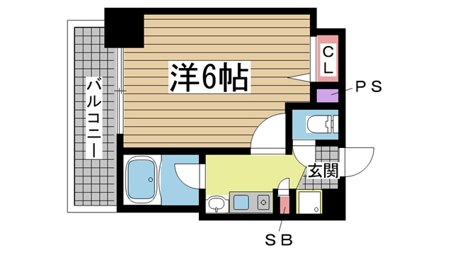 神戸市中央区下山手通(JR東海道本線(近畿)元町駅)のマンション賃貸物件 間取画像