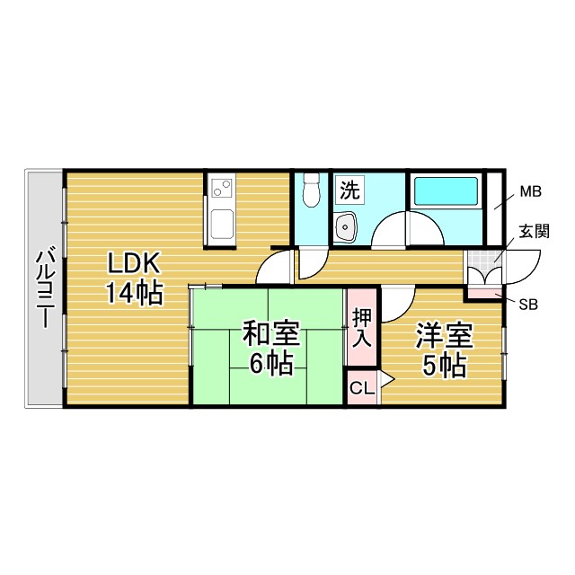 神戸市東灘区森北町(JR東海道本線(近畿)甲南山手駅)のマンション賃貸物件 間取画像