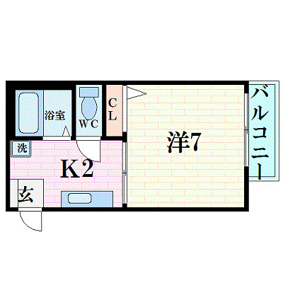 神戸市東灘区住吉本町(JR東海道本線(近畿)住吉駅)のマンション賃貸物件 間取画像