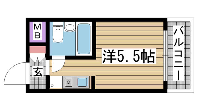 神戸市中央区雲井通(JR東海道本線(近畿)三ノ宮駅)のマンション賃貸物件 間取画像