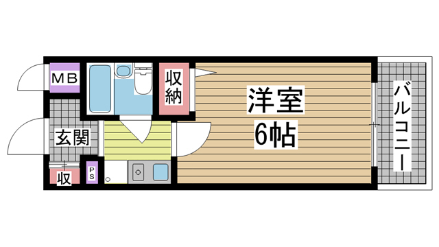 神戸市中央区浜辺通(JR東海道本線(近畿)三ノ宮駅)のマンション賃貸物件 間取画像
