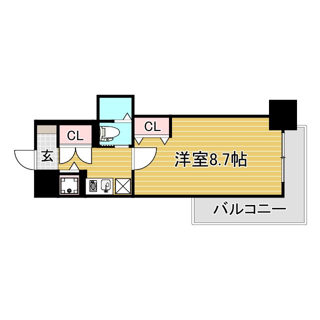 神戸市長田区大橋町(JR山陽本線新長田駅)のマンション賃貸物件 間取画像