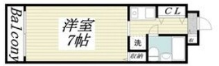 神戸市灘区浜田町(JR東海道本線(近畿)六甲道駅)のマンション賃貸物件 間取画像