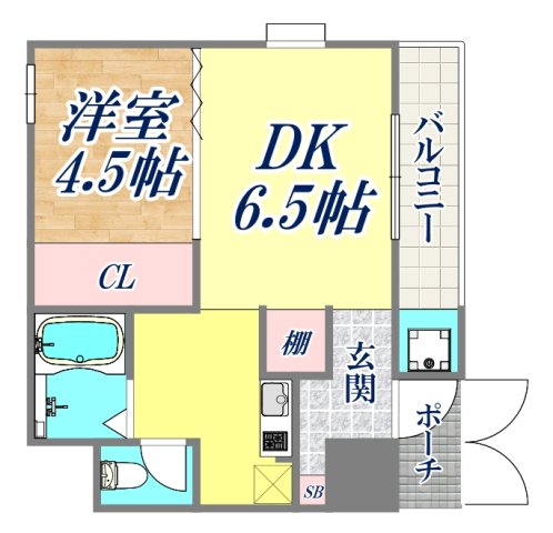 神戸市東灘区魚崎北町(JR東海道本線(近畿)住吉駅)のマンション賃貸物件 間取画像