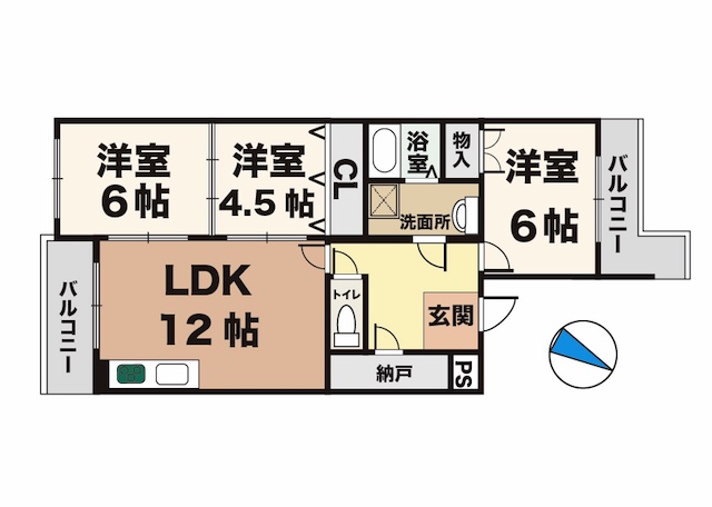 神戸市西区池上(神戸市営地下鉄線伊川谷駅)のマンション賃貸物件 間取画像