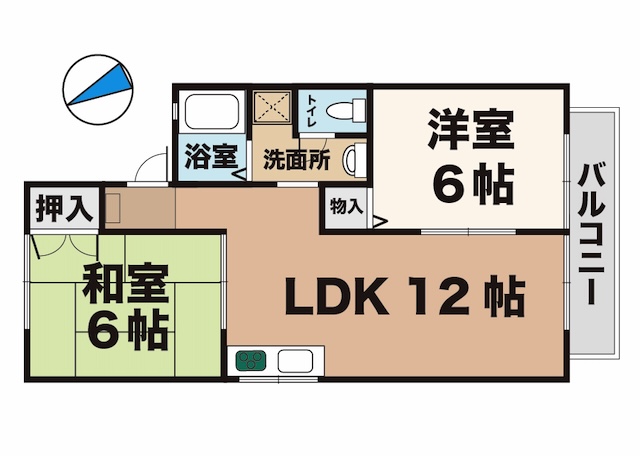 神戸市西区竜が岡(JR山陽本線大久保駅)のアパート賃貸物件 間取画像