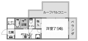 神戸市兵庫区永沢町(JR東海道本線(近畿)神戸駅)のマンション賃貸物件 間取画像
