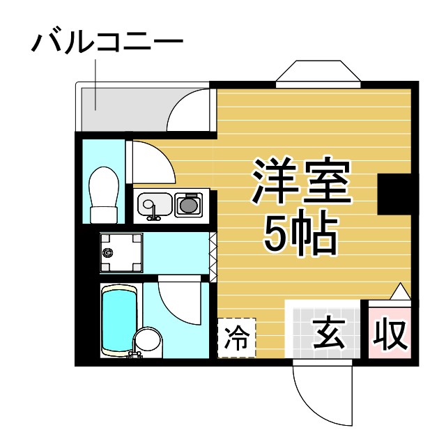 神戸市兵庫区福原町(神戸市営地下鉄線湊川公園駅)のマンション賃貸物件 間取画像