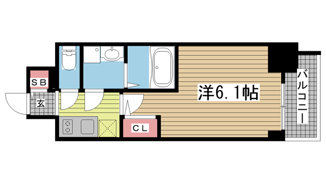 神戸市兵庫区西多聞通(JR東海道本線(近畿)神戸駅)のマンション賃貸物件 間取画像