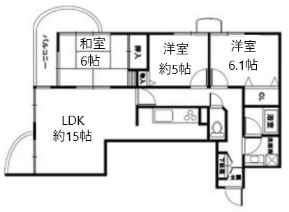 神戸市東灘区森北町(JR東海道本線(近畿)甲南山手駅)のマンション賃貸物件 間取画像