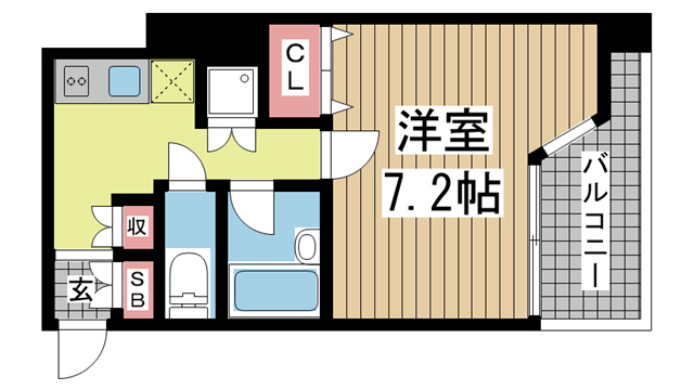神戸市須磨区千守町(JR山陽本線須磨駅)のマンション賃貸物件 間取画像