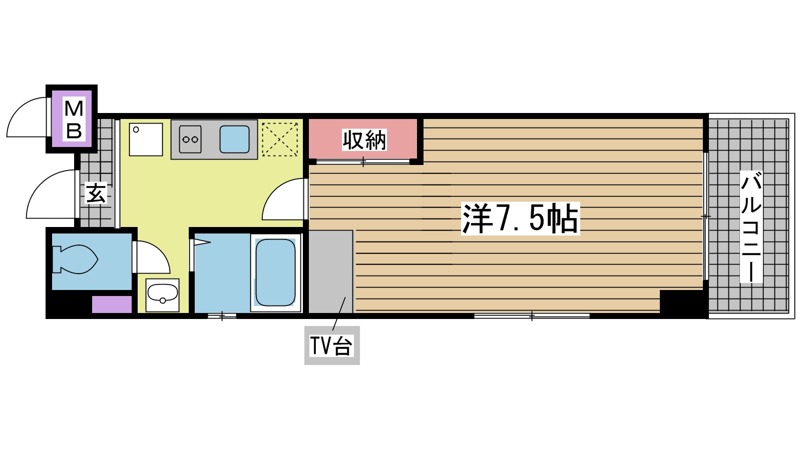 神戸市兵庫区上沢通(神戸市営地下鉄線湊川公園駅)のマンション賃貸物件 間取画像
