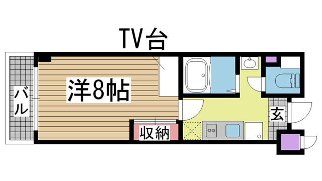 神戸市兵庫区上沢通(神戸市営地下鉄線湊川公園駅)のマンション賃貸物件 間取画像