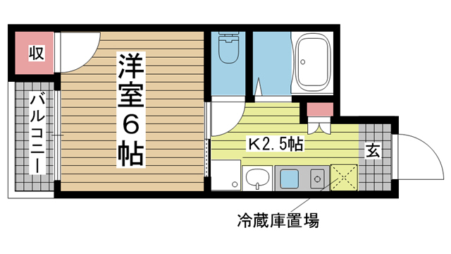 神戸市灘区六甲台町(阪急神戸線六甲駅)のマンション賃貸物件 間取画像