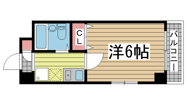 神戸市兵庫区本町(JR東海道本線(近畿)神戸駅)のマンション賃貸物件 間取画像