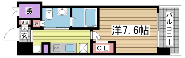 神戸市中央区元町通(JR東海道本線(近畿)元町駅)のマンション賃貸物件 間取画像