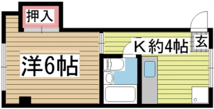 神戸市中央区割塚通(阪急神戸線春日野道駅)のマンション賃貸物件 間取画像