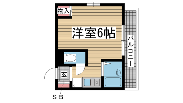 神戸市中央区宮本通(阪急神戸線春日野道駅)のマンション賃貸物件 間取画像