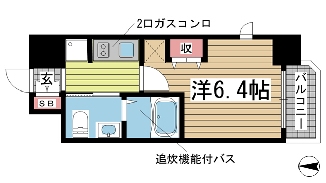 神戸市兵庫区湊町(JR東海道本線(近畿)神戸駅)のマンション賃貸物件 間取画像
