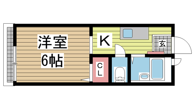 神戸市須磨区行幸町(JR山陽本線須磨海浜公園駅)のアパート賃貸物件 間取画像