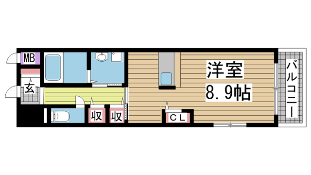 神戸市中央区加納町(JR東海道本線(近畿)三ノ宮駅)のマンション賃貸物件 間取画像