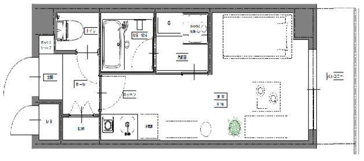神戸市中央区二宮町(JR東海道本線(近畿)三ノ宮駅)のマンション賃貸物件 間取画像