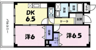 神戸市北区谷上西町(神戸地下鉄北神線谷上駅)のマンション賃貸物件 間取画像
