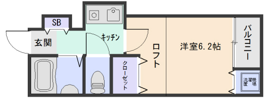 神戸市灘区将軍通(JR東海道本線(近畿)六甲道駅)のアパート賃貸物件 間取画像