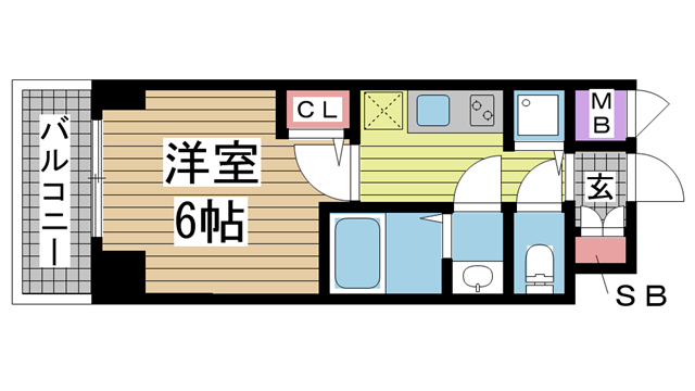 神戸市中央区加納町(JR東海道本線(近畿)三ノ宮駅)のマンション賃貸物件 間取画像