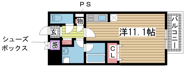 神戸市中央区元町通(JR東海道本線(近畿)元町駅)のマンション賃貸物件 間取画像