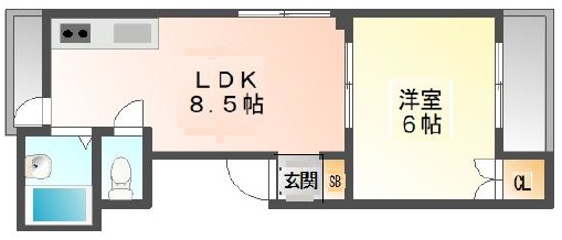 神戸市須磨区戎町(神戸市営地下鉄線板宿駅)のマンション賃貸物件 間取画像