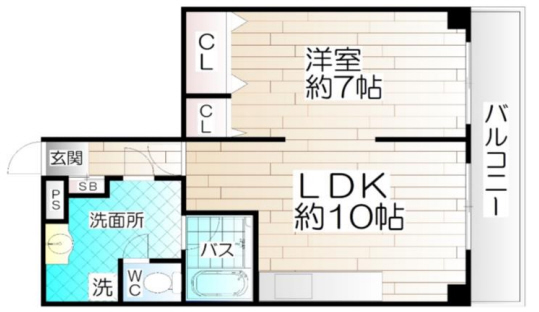 神戸市中央区下山手通(神戸市営地下鉄線県庁前駅)のマンション賃貸物件 間取画像