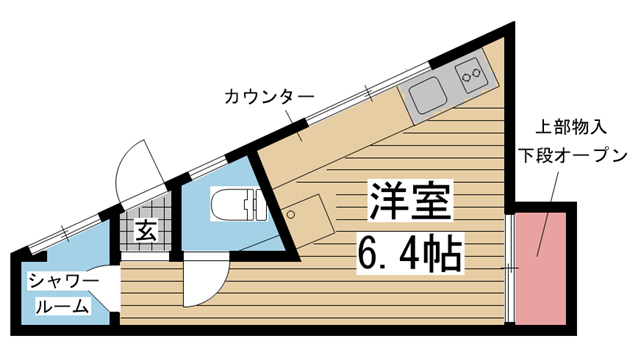 神戸市灘区篠原北町(阪急神戸線六甲駅)のマンション賃貸物件 間取画像