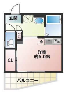 神戸市須磨区月見山本町(JR山陽本線須磨海浜公園駅)のアパート賃貸物件 間取画像
