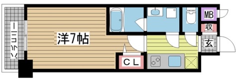 神戸市中央区東雲通(阪急神戸線春日野道駅)のマンション賃貸物件 間取画像