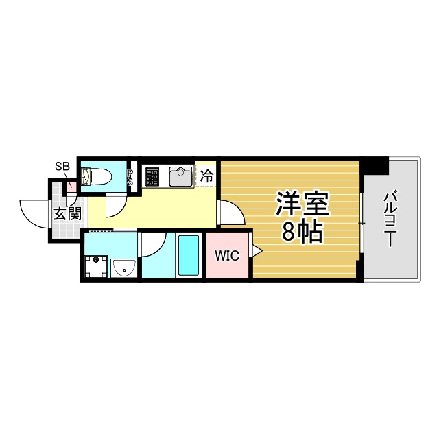 神戸市兵庫区三川口町(JR山陽本線兵庫駅)のマンション賃貸物件 間取画像