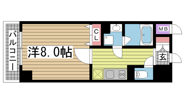 神戸市中央区元町通(JR東海道本線(近畿)元町駅)のマンション賃貸物件 間取画像