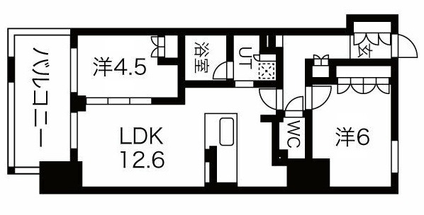神戸市中央区海岸通(JR東海道本線(近畿)元町駅)のマンション賃貸物件 間取画像