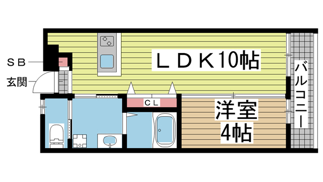 神戸市須磨区須磨浦通(JR山陽本線須磨駅)のアパート賃貸物件 間取画像