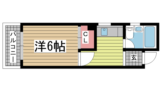 神戸市中央区若菜通(JR東海道本線(近畿)三ノ宮駅)のマンション賃貸物件 間取画像