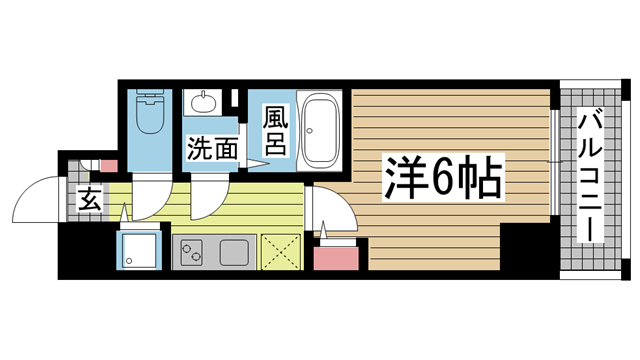 神戸市中央区磯上通(JR東海道本線(近畿)三ノ宮駅)のマンション賃貸物件 間取画像