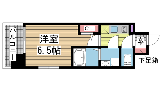 神戸市兵庫区船大工町(神戸市営地下鉄海岸線中央市場前駅)のマンション賃貸物件 間取画像