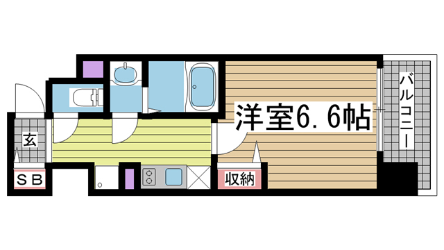 神戸市中央区海岸通(JR東海道本線(近畿)元町駅)のマンション賃貸物件 間取画像