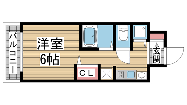 神戸市中央区橘通(JR東海道本線(近畿)神戸駅)のマンション賃貸物件 間取画像