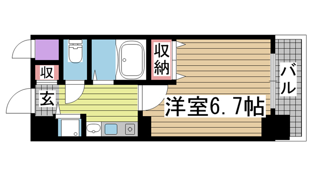 神戸市中央区雲井通(JR東海道本線(近畿)三ノ宮駅)のマンション賃貸物件 間取画像